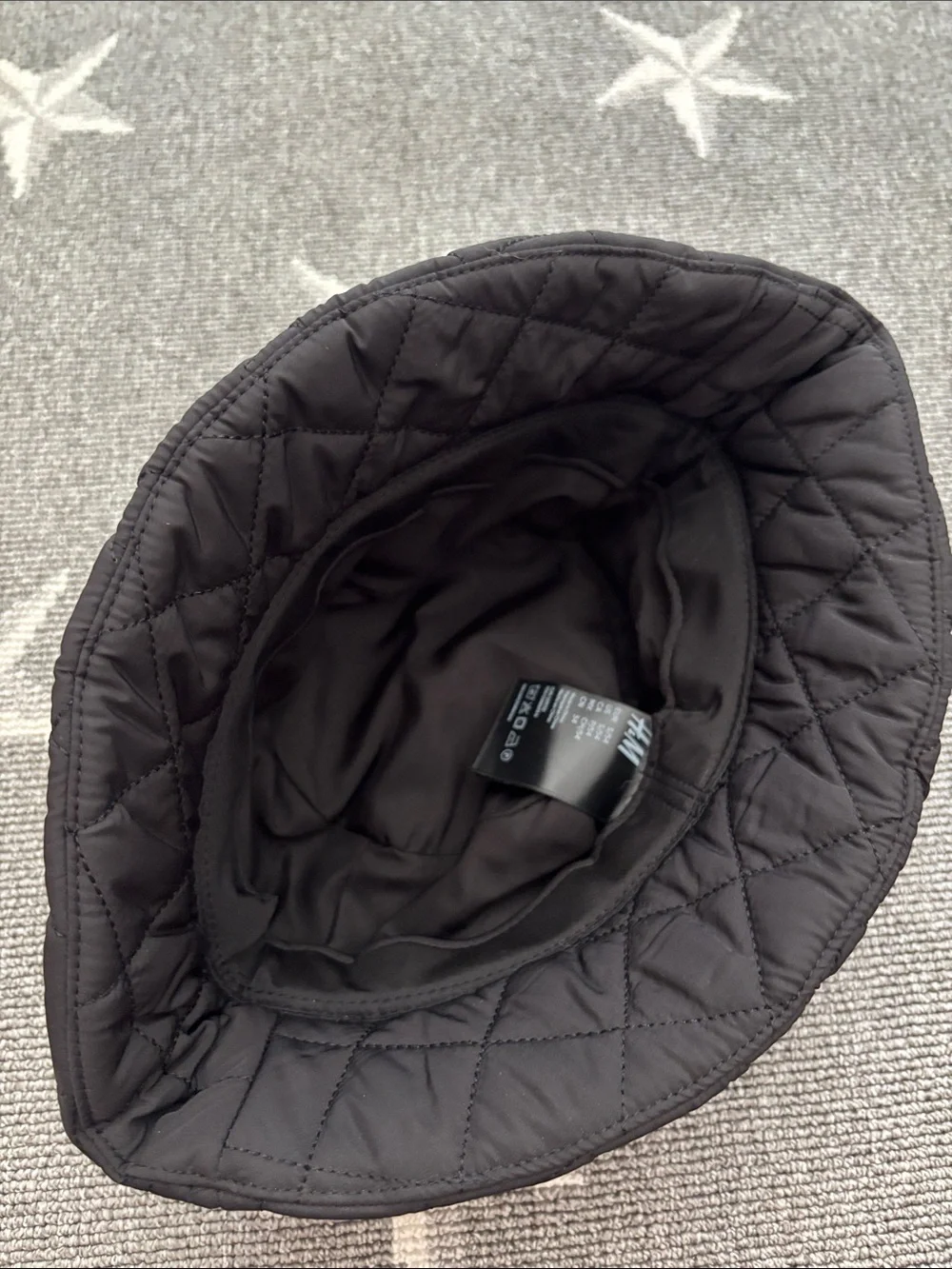 H&M Quilted Black Bucket Hat - Men's Fashion Accessory NWT
